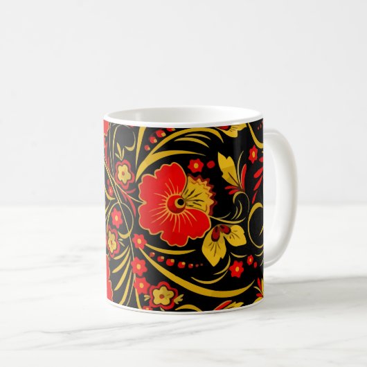 Mug Khokhloma russe (Devant droit)