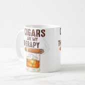 Mug Ki Cigar Smoker Cigars Are My Therapy Bourbon (Devant gauche)