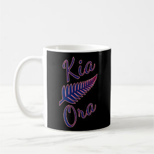 Mug Kia Ora Maori salue Nouvelle-Zélande Pride Silver