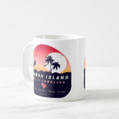 Mug Kiawah Island Pier SC Retro Sunset Souvenirs 60s (Devant gauche)