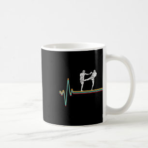 Mug Kickboxeur Rétro Battement Cardiaque Boxe Vintage