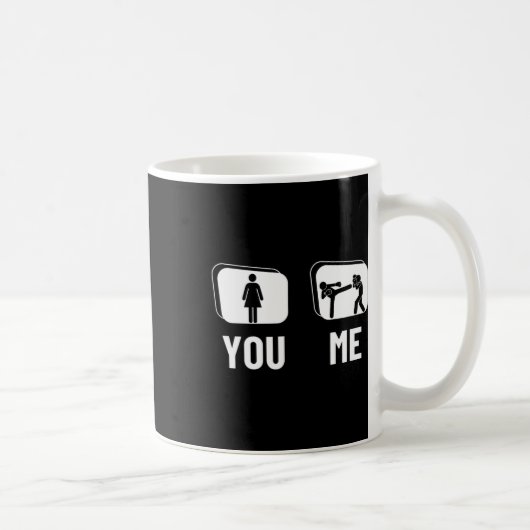 Mug Kickboxeuse Fière Femmes drôles de kickboxing (Droite)