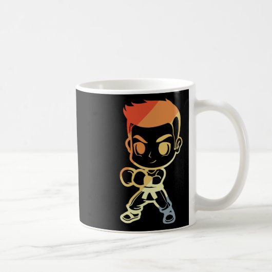 Mug Kickboxing Boy Cartoon Look Kickboxer Karate (Droite)