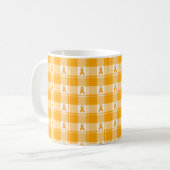 Mug Kidney Cancer Awareness Plaid, Orange Ribbon (Devant gauche)