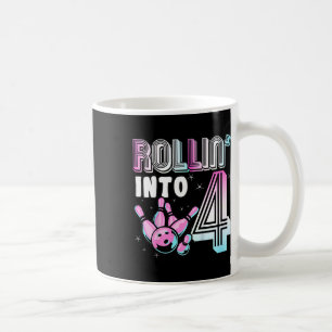 Mug Kids Bowler Rollin’ Into 4 Bowling 4th Birthday Ki