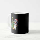 Mug Kids Christmas Penguin Christmas Tree Lights Baubl (Devant gauche)