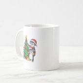 Mug Kids Christmas Penguin Christmas Tree Lights Baubl (Devant gauche)