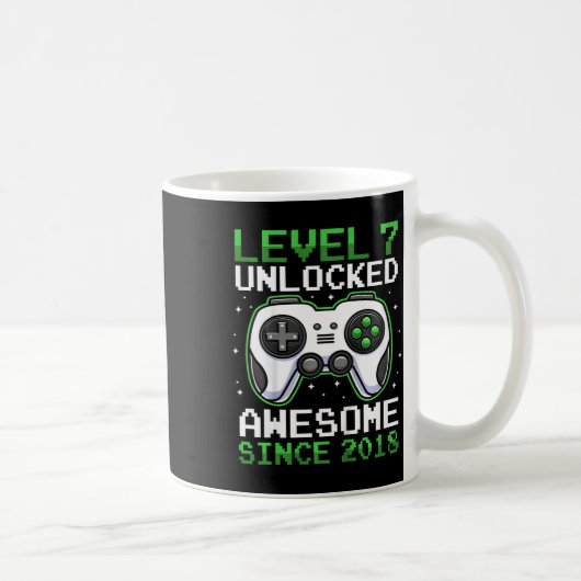 Mug Kids Level 7 Unlocked 7 Years Old Video Gamer Birt (Droite)