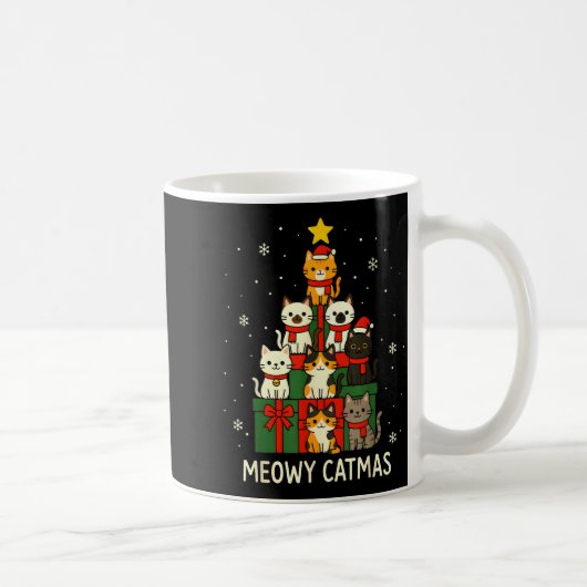 Mug Kids Men Women Meowy Catmas Funny Christmas Cats C (Droite)