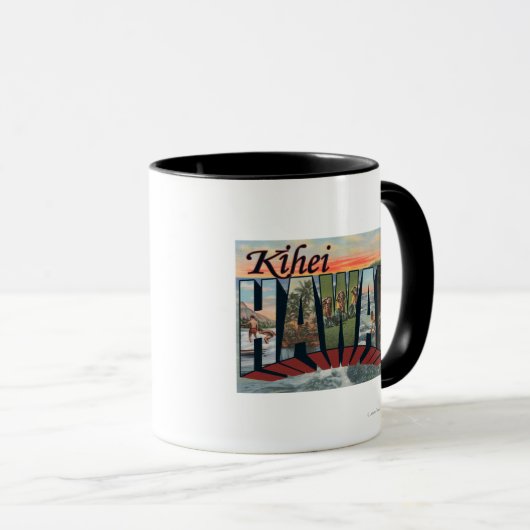 Mug Kihei, HawaiiGrandes lettres ScènesKihei, HI (Devant droit)