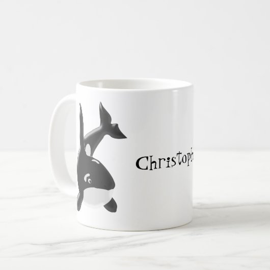 Mug Killer Whale Ajoutez Juste Un Nom (Devant gauche)