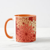 Mug Kimono Floral Moderne Impression, Mandarin Orange (Gauche)
