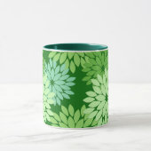 Mug Kimono floral moderne Impression, Vert citron (Centre)