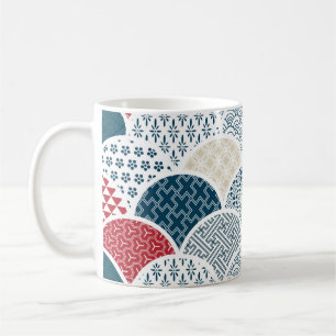 Mug kimono géométrique traditionnel motif sketc vintag