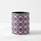 Mug Kimono imprimé, rose glacé et noir (Centre)