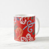 Mug Kimono japonais hawaïen rouge : Vintage floral (Devant droit)