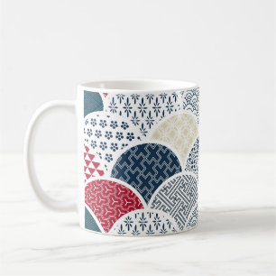 Mug Kimono Line Art : Motif géométrique traditionnel