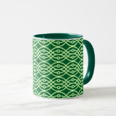 Mug Kimono, vert foncé et vert clair (Devant droit)
