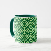 Mug Kimono, vert foncé et vert clair (Devant gauche)