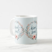 Mug Kind Soul Floral Wreath Watercolor Quote (Devant gauche)