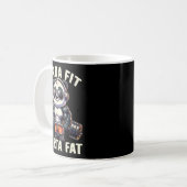 Mug Kinda Fit Sorta Fat - Funny Gym Bear Weightlifting (Devant gauche)
