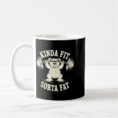 Mug Kinda Fit Sorta Fat Funny Gym Cute Bear Retro (Gauche)