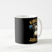 Mug Kinda Fit Sorta Fat Funny Gym Panda Weightlifting (Devant droit)