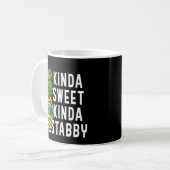 Mug Kinda Sweet Kinda Stabby Novelty Punny (Devant gauche)
