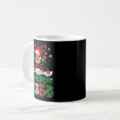 Mug Kindergarten Vibes Teacher Buffalo Plaid Reindeer  (Devant gauche)