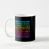 Mug Kindness Black Vit Femen Droits Aimer Science An (Gauche)