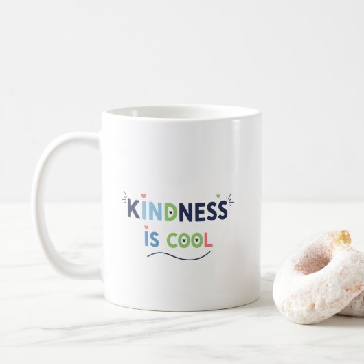 Mug Kindness Is Cool Motivational Quote (Avec donut)
