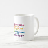 Mug Kindness Peace Equality Love Inclusion Hope Divers (Devant droit)