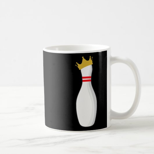 Mug King Bowling Pin Drôle Grèves Graphiques Et Déchet (Droite)