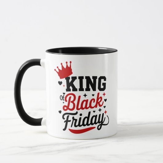Mug King of Black Friday Crown Typography (Gauche)