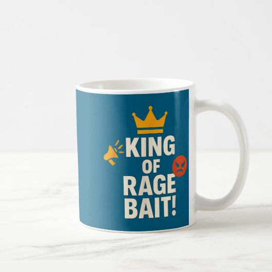 Mug King Of Rage Bait Funny Internet Meme Gamer Quote  (Droite)
