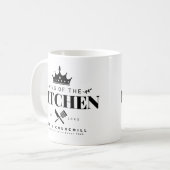 Mug King of the Kitchen Elegant Foodie Men with Name (Devant gauche)