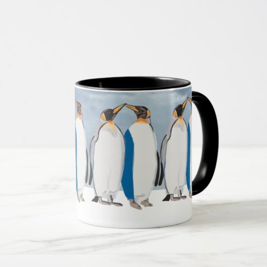 Mug King Penguin Pair Kissing (Devant droit)