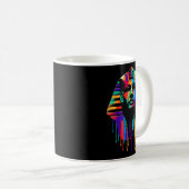 Mug King Tut. Tutankhamun Minimalist Vibrant Style Chr (Devant droit)
