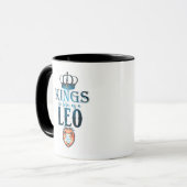 Mug KINGS est né comme LEO Zodiac Sign Juillet Août (Devant gauche)