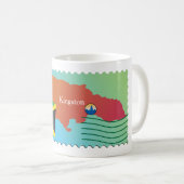 Mug Kingston Jamaïque Carte Et Drapeau (Devant droit)