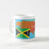 Mug Kingston Jamaïque Carte Et Drapeau (Devant gauche)