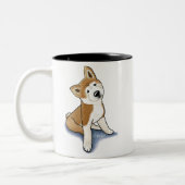 Mug KiniArt chiot Akita (Gauche)