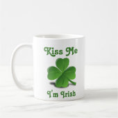 Mug "Kiss Me I m Irish" Saint Patrick, Shamrock (Gauche)