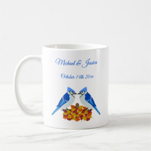 Mug Kissing Blue Jays Mariage de automne personnalisé