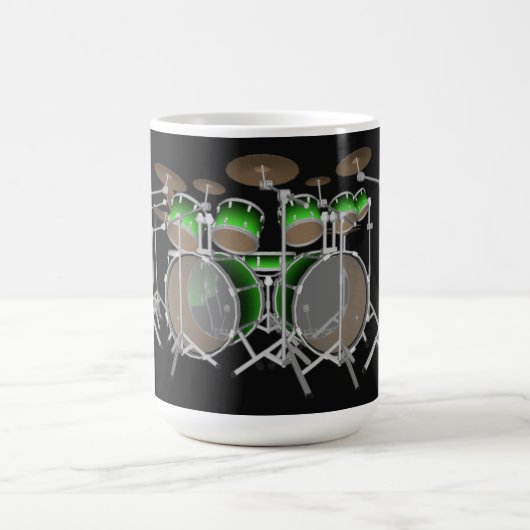 Mug Kit de 10 pièces pour tambour : Dégradé vert:Coffe (Centre)