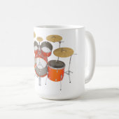 Mug Kit de batterie Orange : (Devant droit)