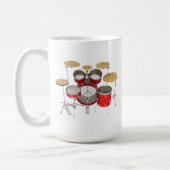 Mug Kit de batterie rouge : (Gauche)