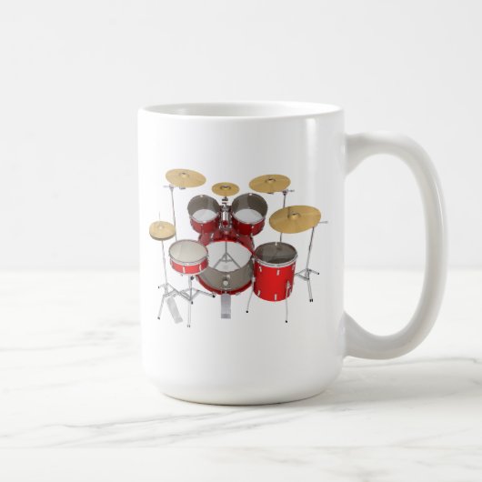 Mug Kit de batterie rouge : (Droite)