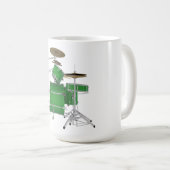 Mug Kit de batterie vert : (Devant droit)