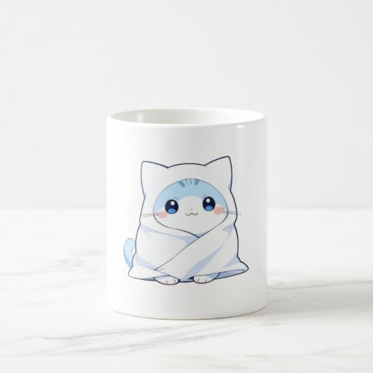 Mug Kit de couverture douillette chaton kawaii design (Centre)